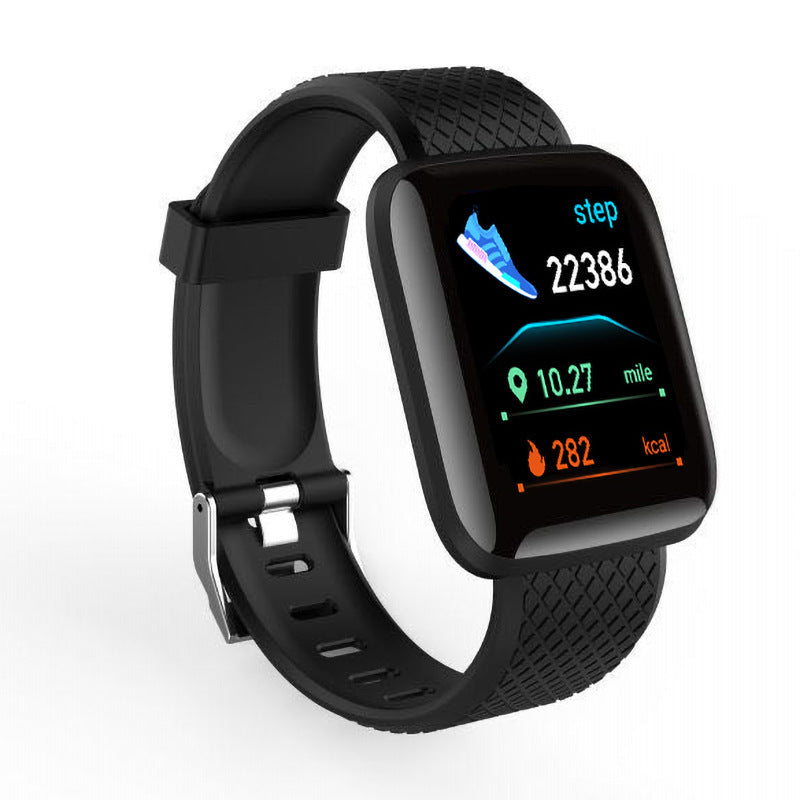 116Plus Smart Fitness Bracelet – Silent Alarm, Step Counter & Heart Rate