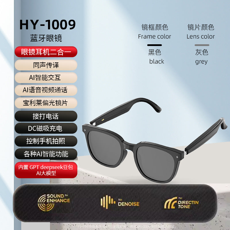 AI Smart Sunglasses – Real-Time Translation, Bluetooth Calling & Music