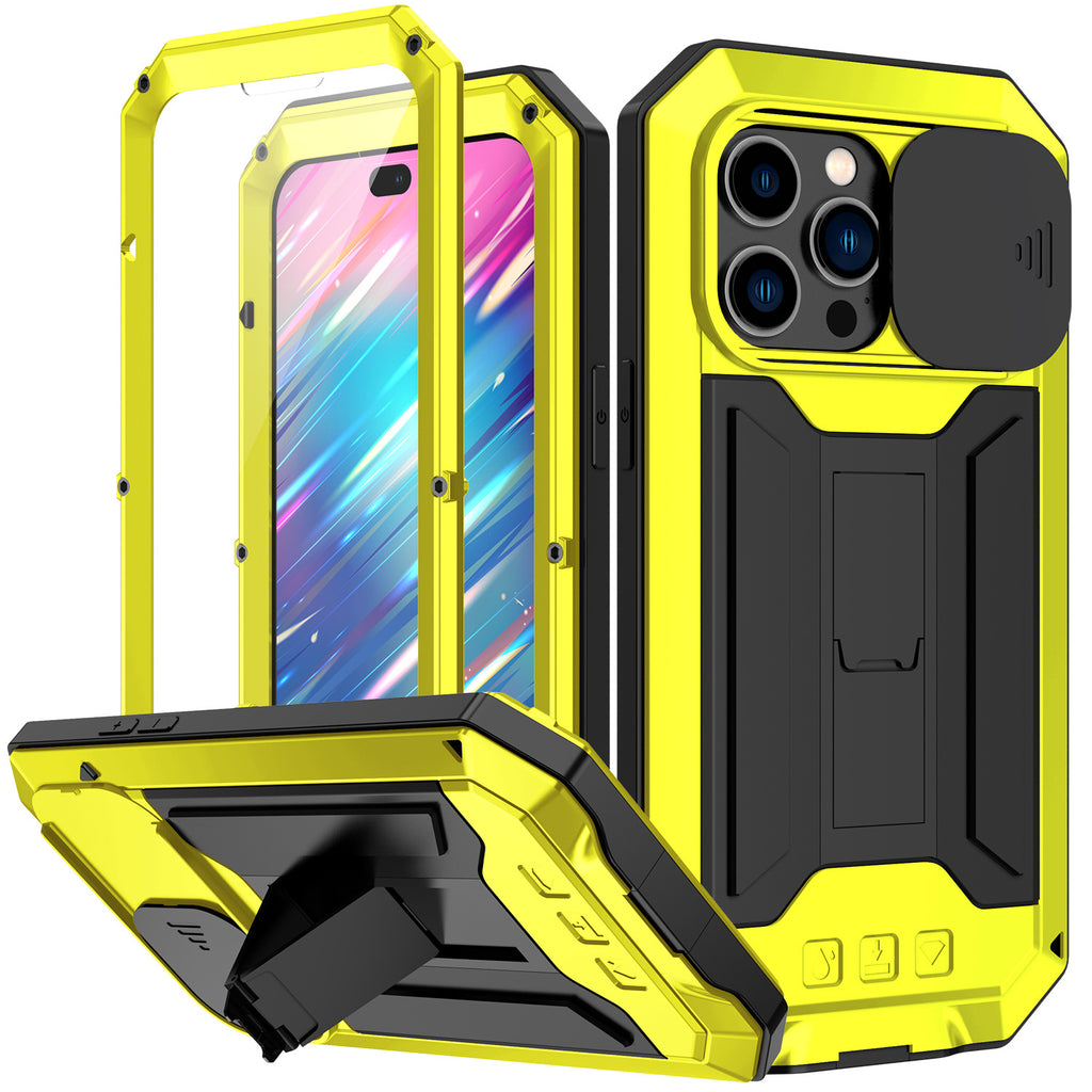 Applicable to cross-border case with three protection functions iPhone14promax phone case Apple 15 drop-resistant all-inclusive bracket 13 mobile phone case