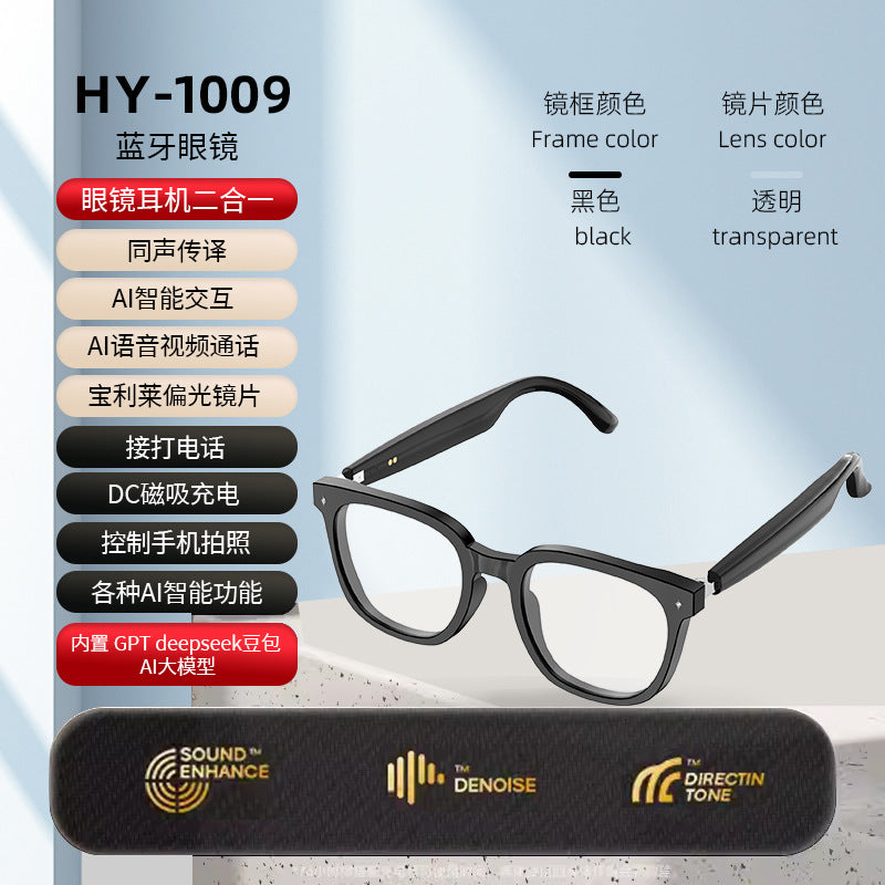 AI Smart Sunglasses – Real-Time Translation, Bluetooth Calling & Music