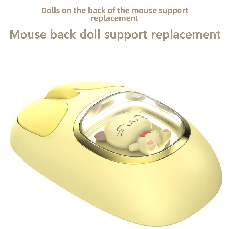 2024 New Wireless Mouse charging dual-mode girl cute laptop mute mouse gift hot sale