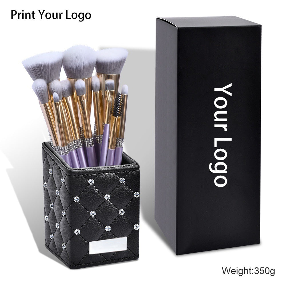 [Biyouyi new] 14 lilac purple makeup brushes suit full set of professional super soft fur makeup brushes cross-border