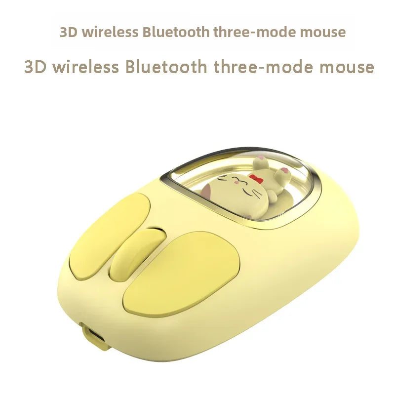 2024 New Wireless Mouse charging dual-mode girl cute laptop mute mouse gift hot sale