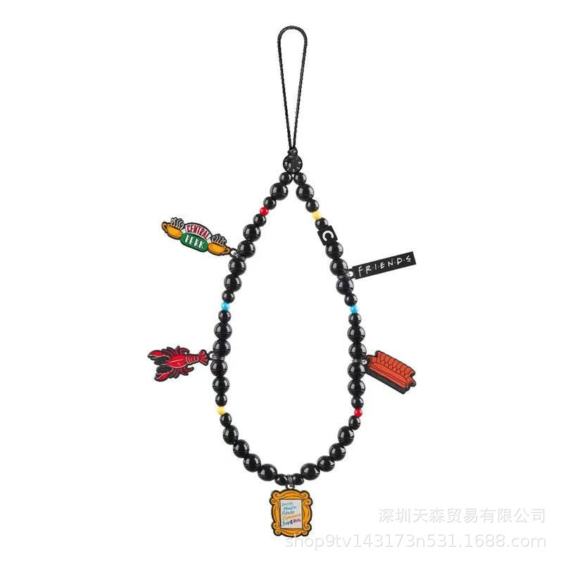 CASETi joint name High version phone chain Handmade stringed pearls phone case lanyard hanging chain wrist pendant for women