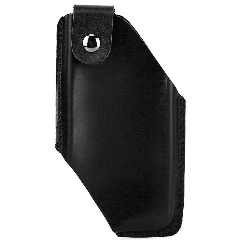 Applicable iPhone 16Pro mobile phone case Crazy Horse leather Apple 15 portable outdoors across leather belt mobile phone leather case
