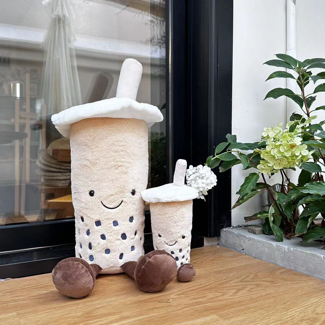 Fun JC Cup bubble tea Nordic funnny and creative drink plush toy cute pillow figurine doll men