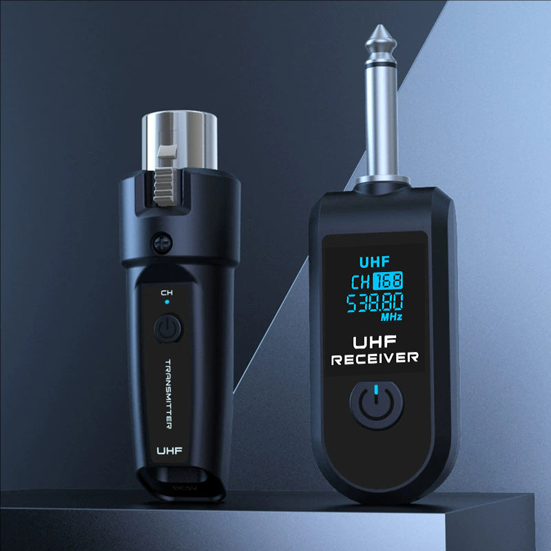 Moving coil wired conversion wireless microphone system Transmit Receive unit musical instrument handheld electrical blowpipe guitar amplifier grenade