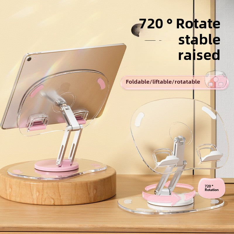 New product creative tablet computer stand rotating aluminum alloy desktop stand foldable lifting lazy phone holder