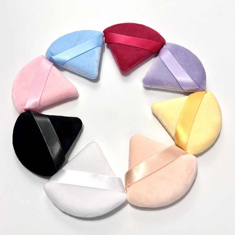makeup sponge velour powder puff dry powder face powder cross-border air cushion triangle makeup puff