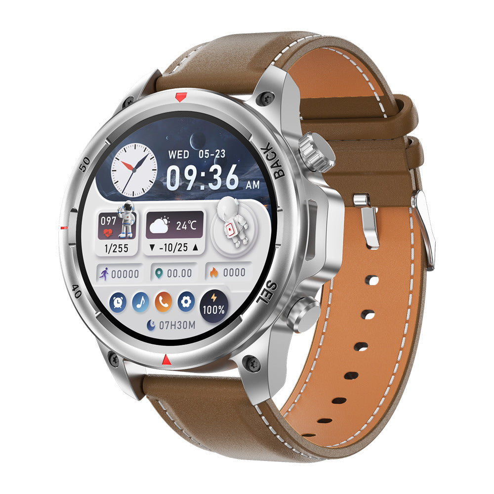 New DK68 smart watch round screen with flashlight Bluetooth calling offline payment heart rate blood oxygen sports compass
