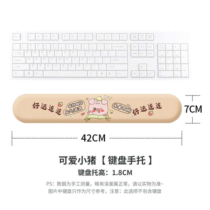 Creative cartoon mouse pad wristband silicone small wrist rest memory foam keyboard support 3D 3D cute girl Palm pillow