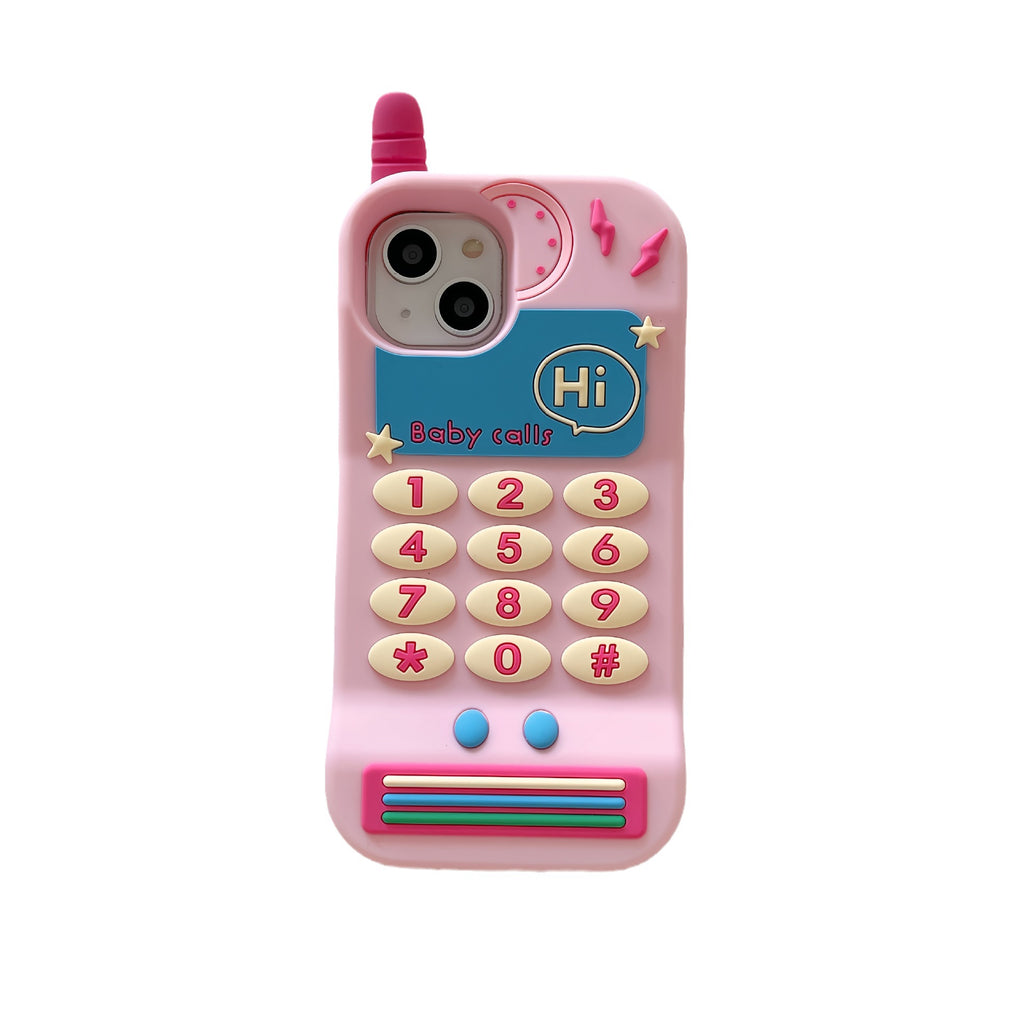 Suitable for Apple 15pro pink cellular phone phone case iphone14/13/12 girl silicone 3D cute