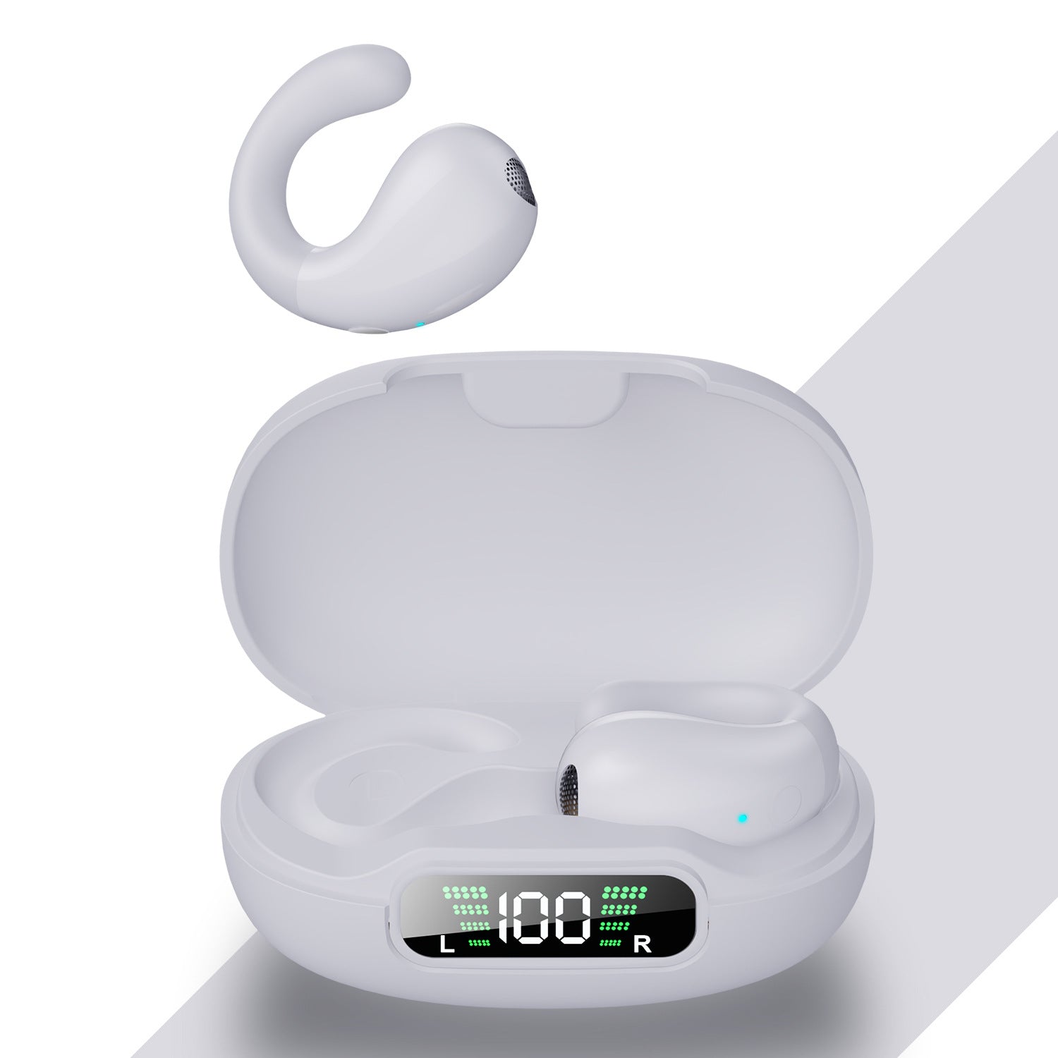 Cross-border Bluetooth headset noise reduction non in-ear wireless sports large power Huaqiang North Africa bone conduction clip-on headset