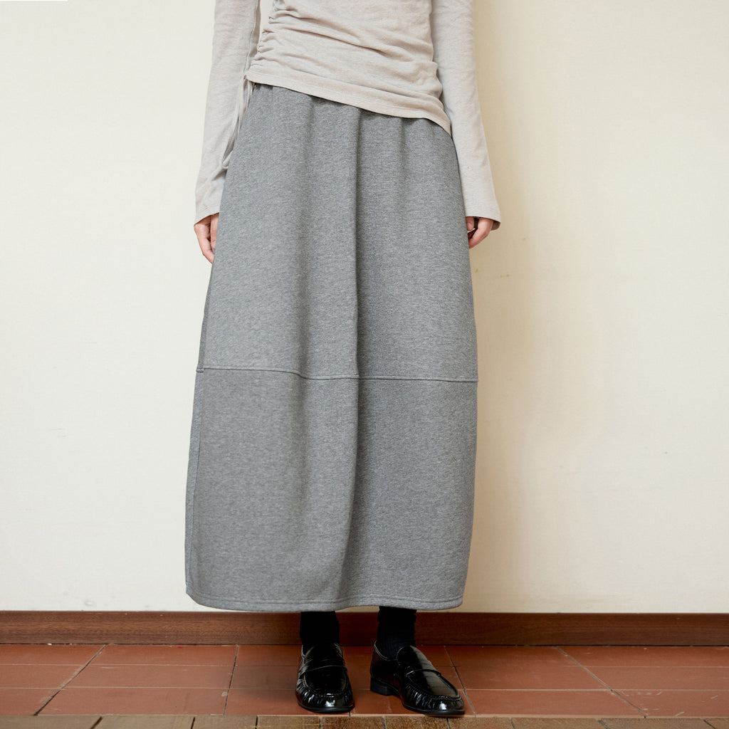 Three-dimensional Bud skirt umbrella skirt thickened autumn and winter commuting figure flattering bathroom skirt mid-length skirt loose high-grade skirt