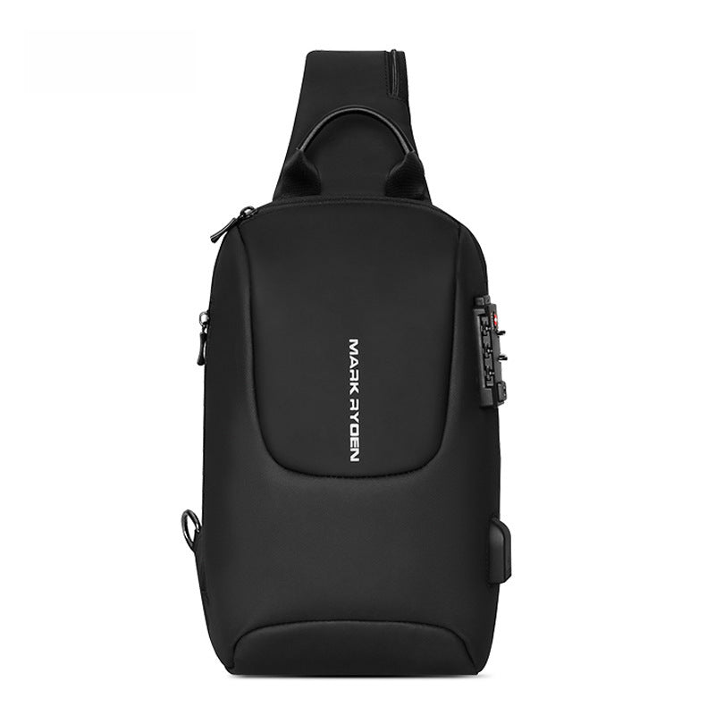 Marco Ledon TSA anti-theft shoulder bag usb rechargeable men's chest bag cross-border Oxford cloth business commute messenger bag