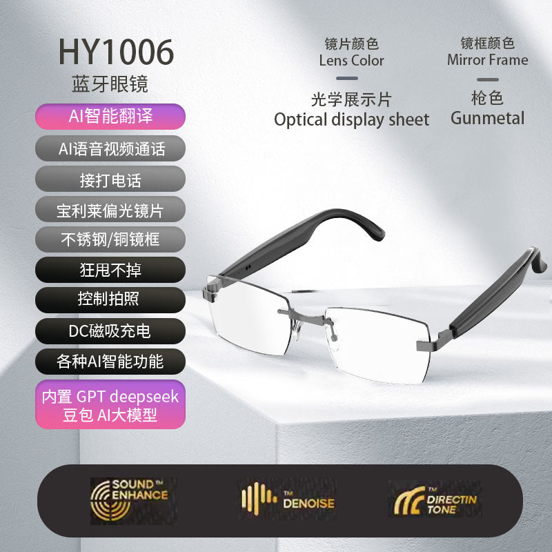 AI Smart Sunglasses – Real-Time Translation, Bluetooth Calling & Music