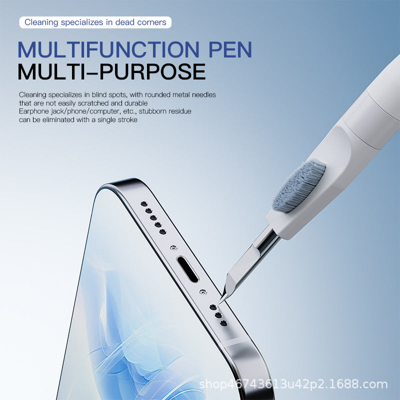 New multi-functional cleaning suit laptop keyboard cleaning brush mobile phone Bluetooth headset cleaning pen