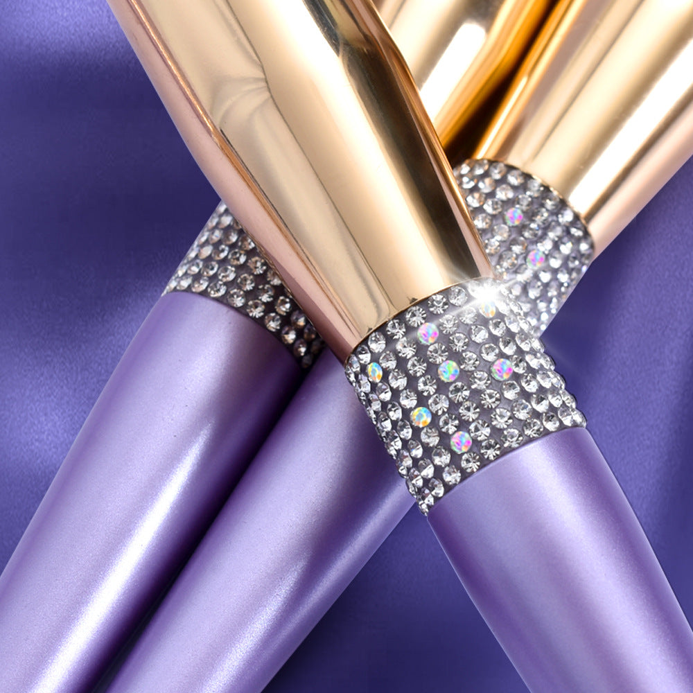 [Biyouyi new] 14 lilac purple makeup brushes suit full set of professional super soft fur makeup brushes cross-border