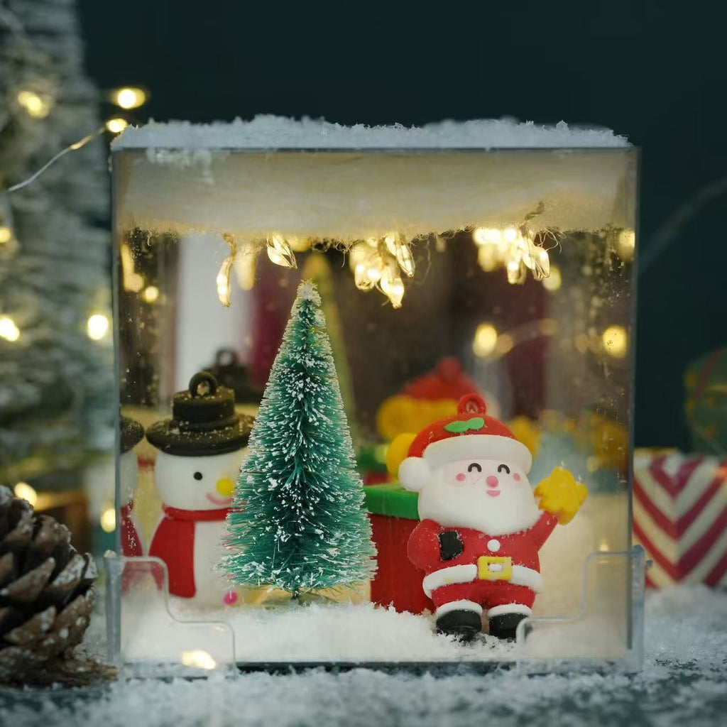 Christmas DIY mirror creative handmade material package Rubik's cube mirror atmosphere small night lamp desktop small night lamp gift