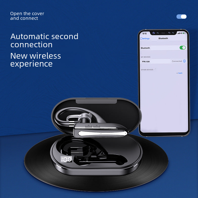 Wireless Bluetooth headset business ear-mounted monitor ultra-long life battery large power sports cross-border hot waterproof and noise reduction