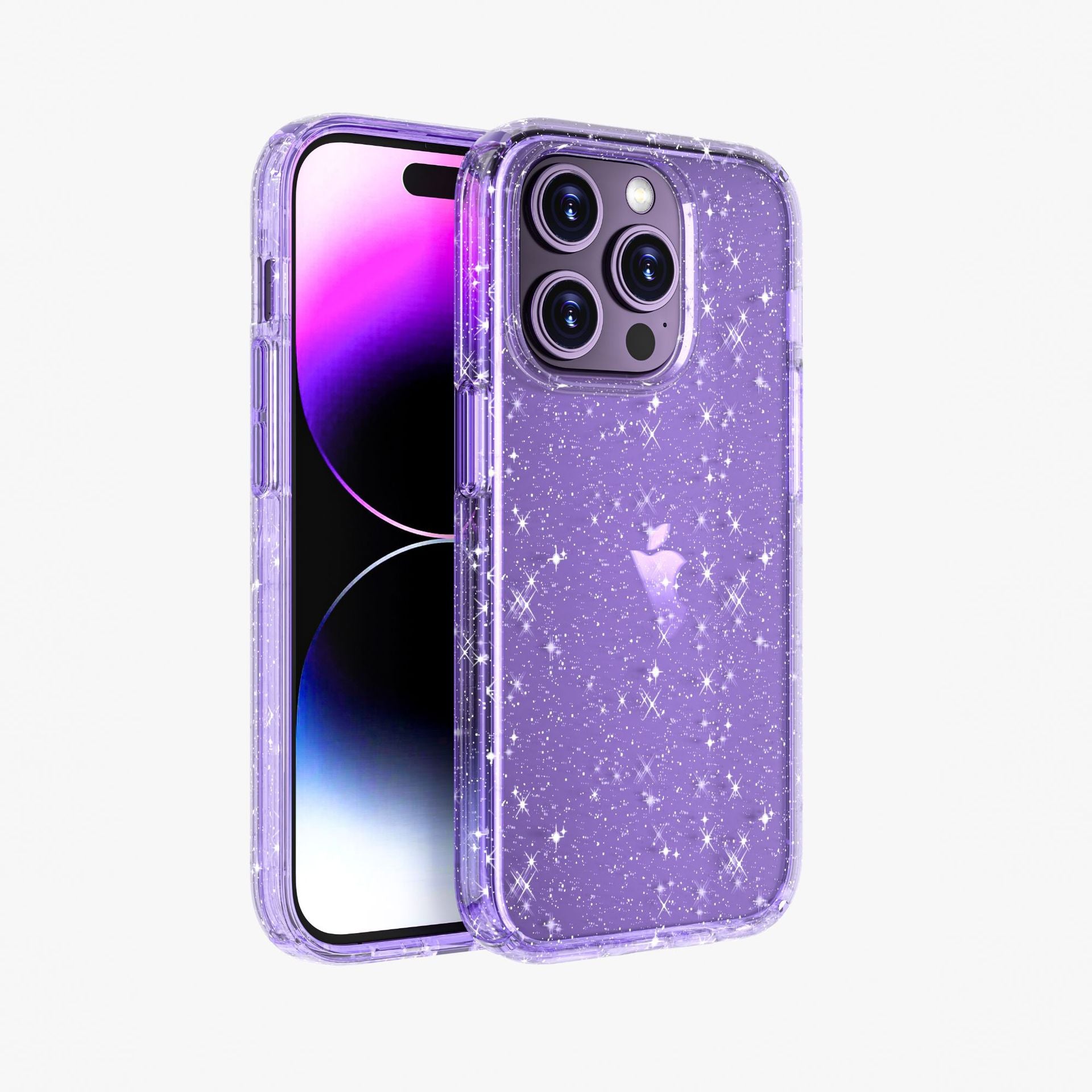 Defender applicable iPhone15promax transparent glitter phone case mobile phone shell for iPhone phone case drop-resistant hard case 15