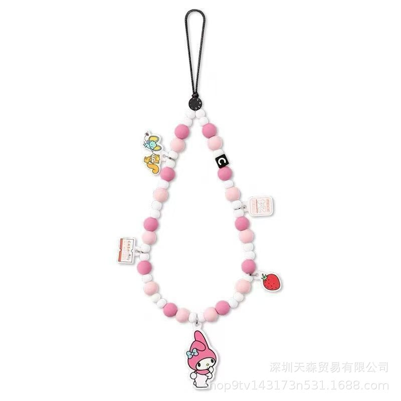 CASETi joint name High version phone chain Handmade stringed pearls phone case lanyard hanging chain wrist pendant for women