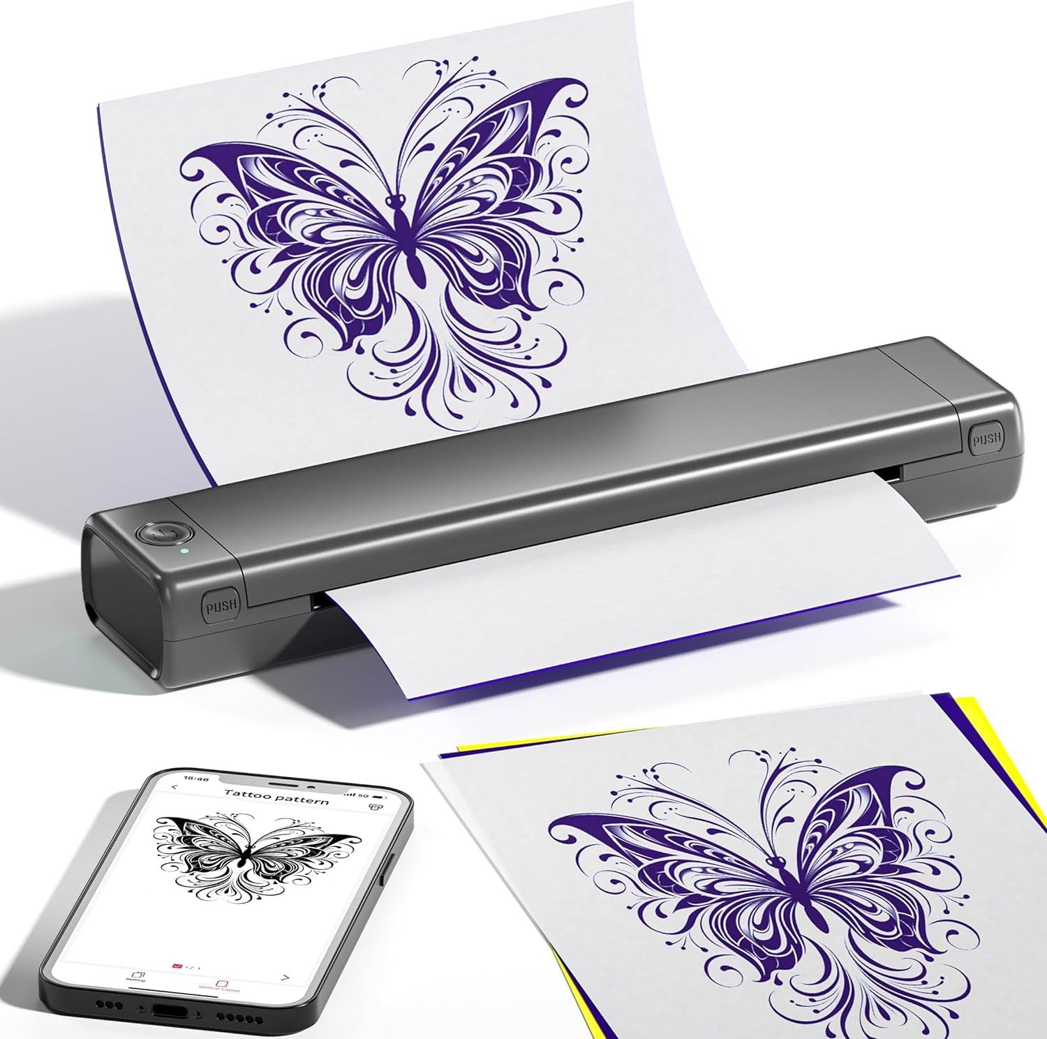 Phomemo cross-border portable mini printer wrong thermal printer office printing tattoo A4 printer