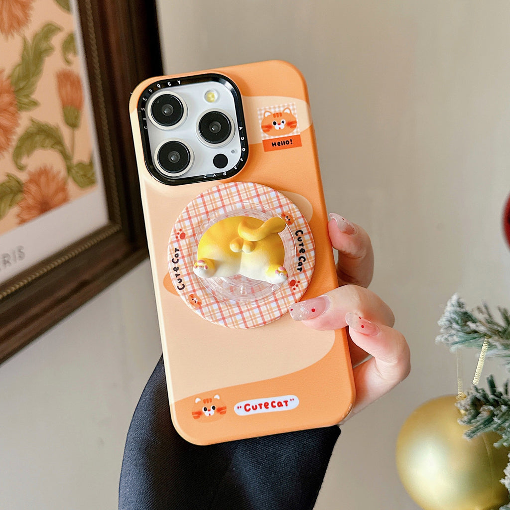 Cute pig Corgi Butt Bracket for iPhone16 Apple 15ProMax/14/13 phone case New
