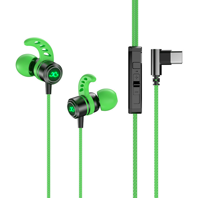 Cross-border new arrival e-sports chicken mobile game in-ear suitable for Apple 15 digital type-c wired mobile phone headset