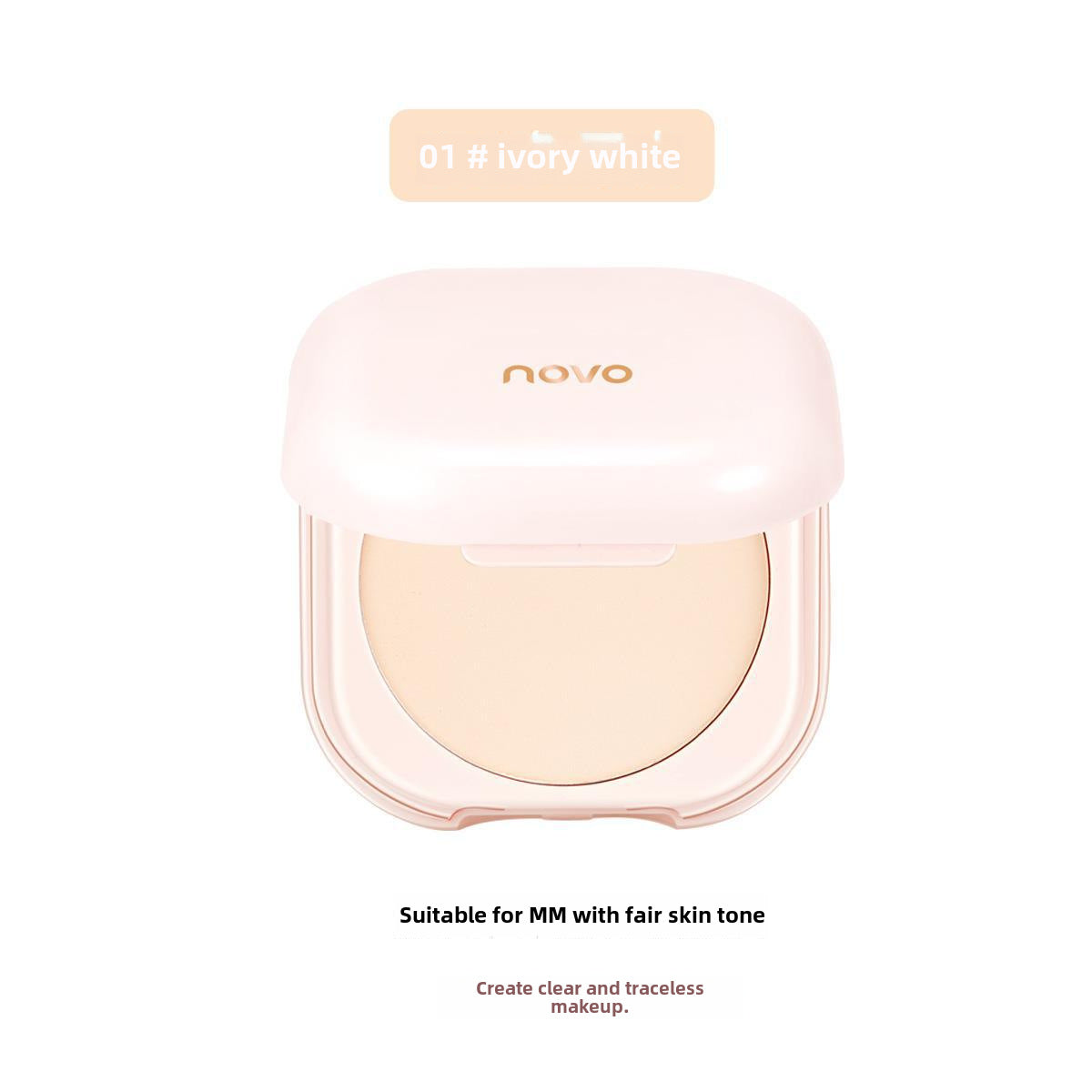 NOVO feather satin luxury nourishing makeup loose power oil control makeup brightening skin color finishing powder small portable makeup powder cake