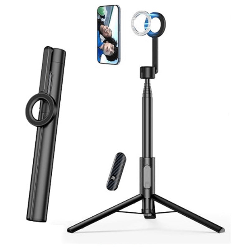 Junhong new mobile phone magnetic bracket Magsafe magnetic selfie stick tripod remote control live streaming phone stand