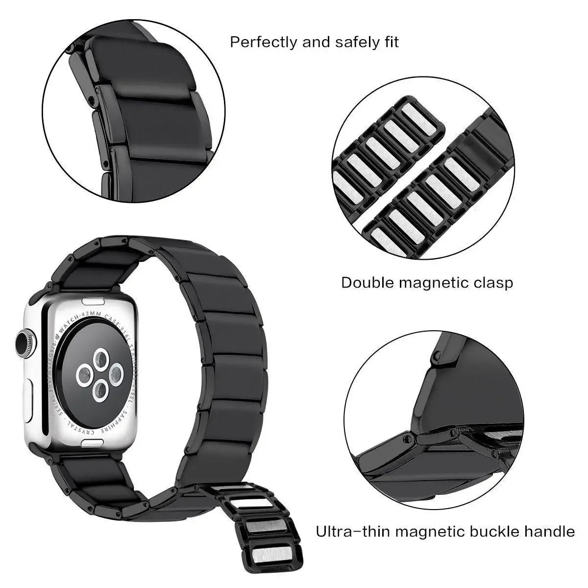 iwatch Apple Watch metal strap s89 generation SE applewatch stainless steel magnetic watch band