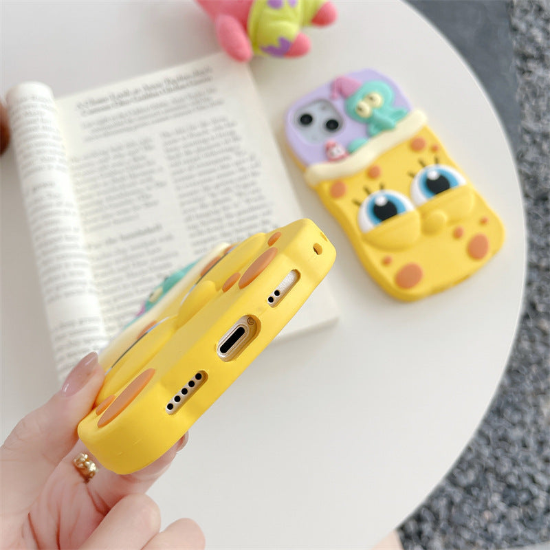 iPhone phone case Apple 1112p14promax silicone protective cover sponge baby octopus