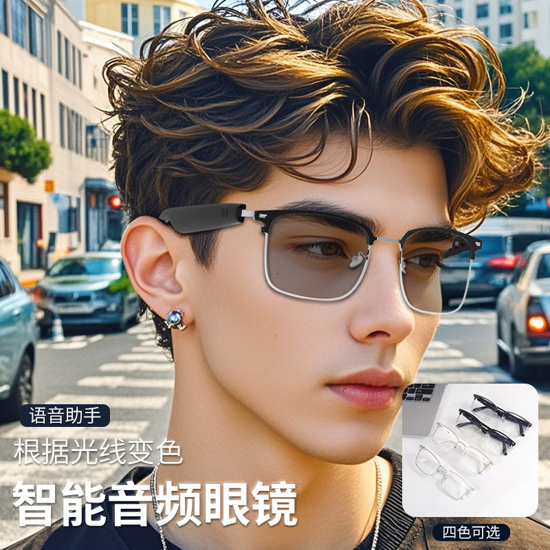[Factory in stock] Smart Audio Bluetooth glasses GS13 blue light color changing music audio high-end business