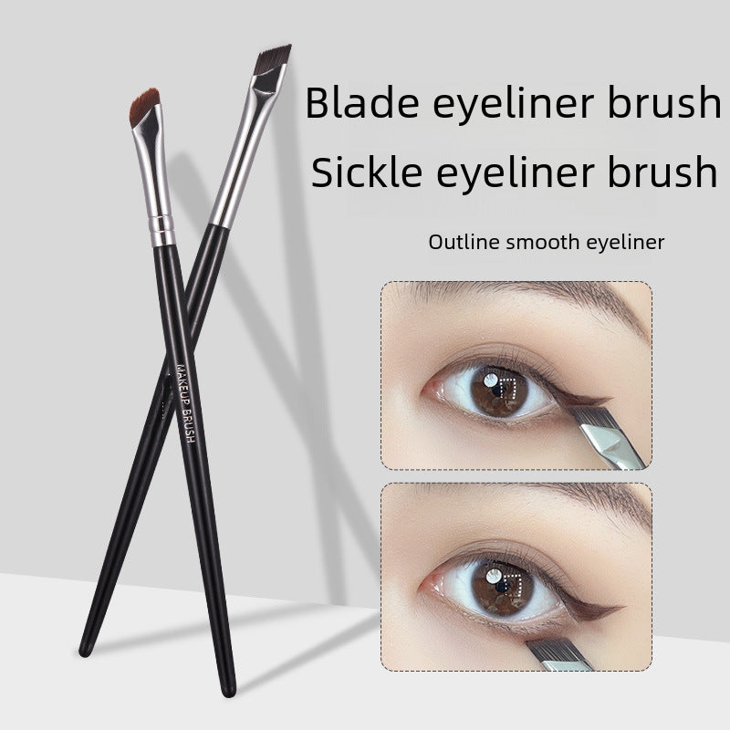 GECOMO sickle eyeliner brush Bevel blade makeup brush eyelid down to crouching silkworm brush eyebrow brush eye makeup brush