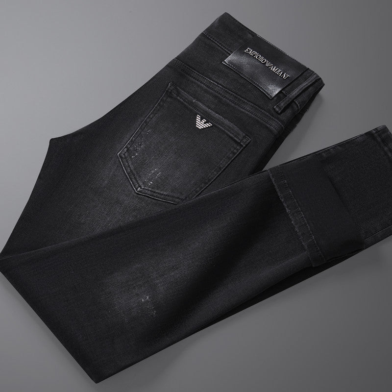 Spring and Autumn cross-border European goods stretch jeans men's European fashion brand slim fit men's jeans Denim pants men's clothing skinny pants