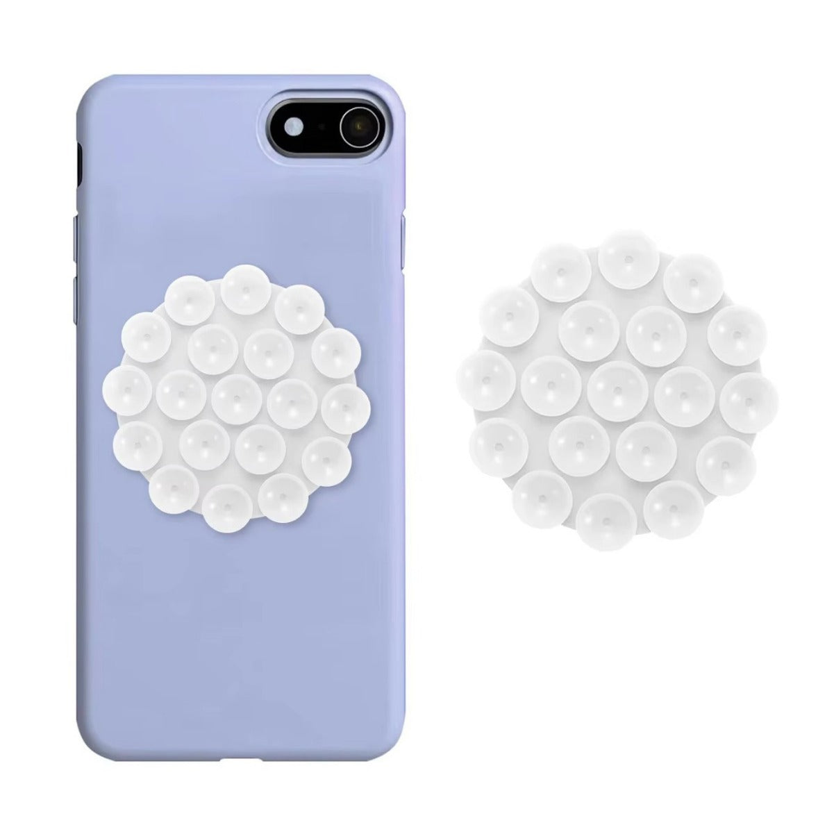 Cross-border factory wholesale mobile phone silica gel sucker 19 tablets double-sided multi-functional round hot selling suction cup self-adhesive non-slip