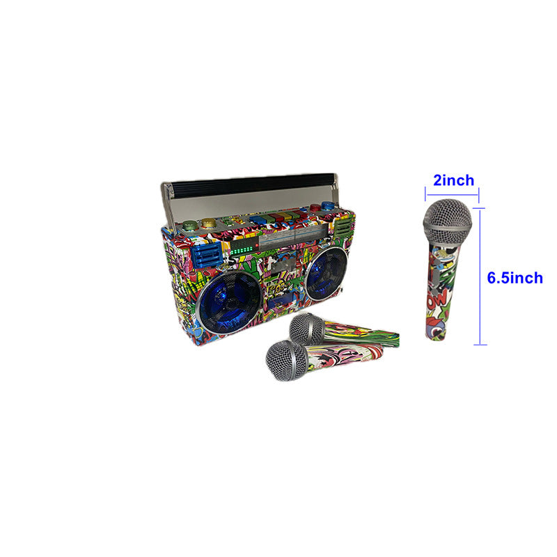 Camouflage retro Retro Bluetooth speaker portable outdoor wireless radio audio microphone stereo