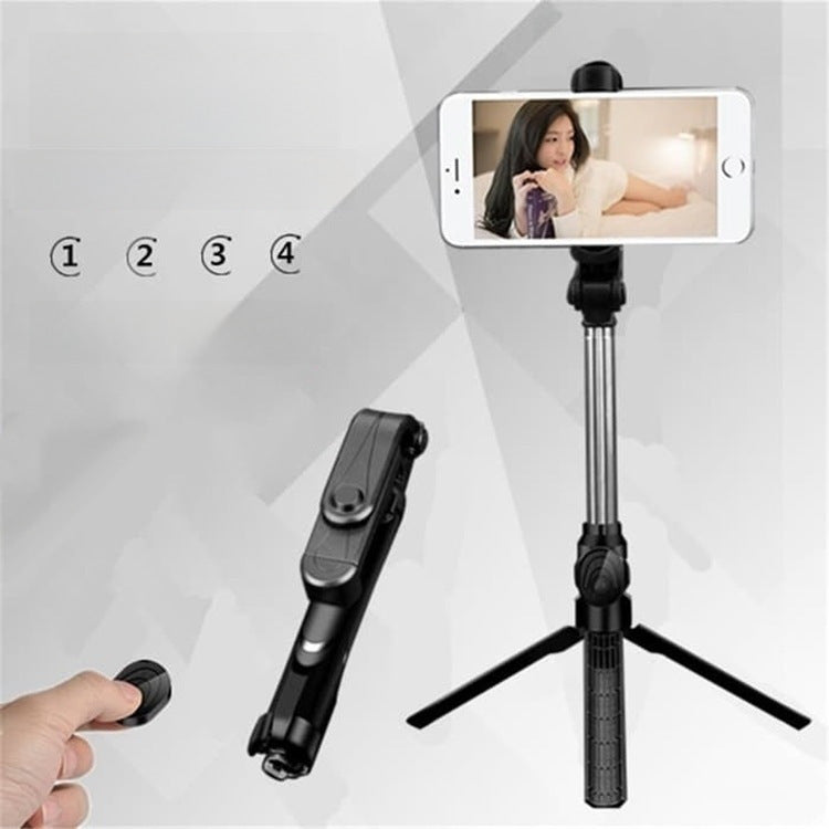 New tripod selfie horizontal and vertical shooting Bluetooth selfie stick brush TikTok outdoor live streaming phone stand factory direct sales