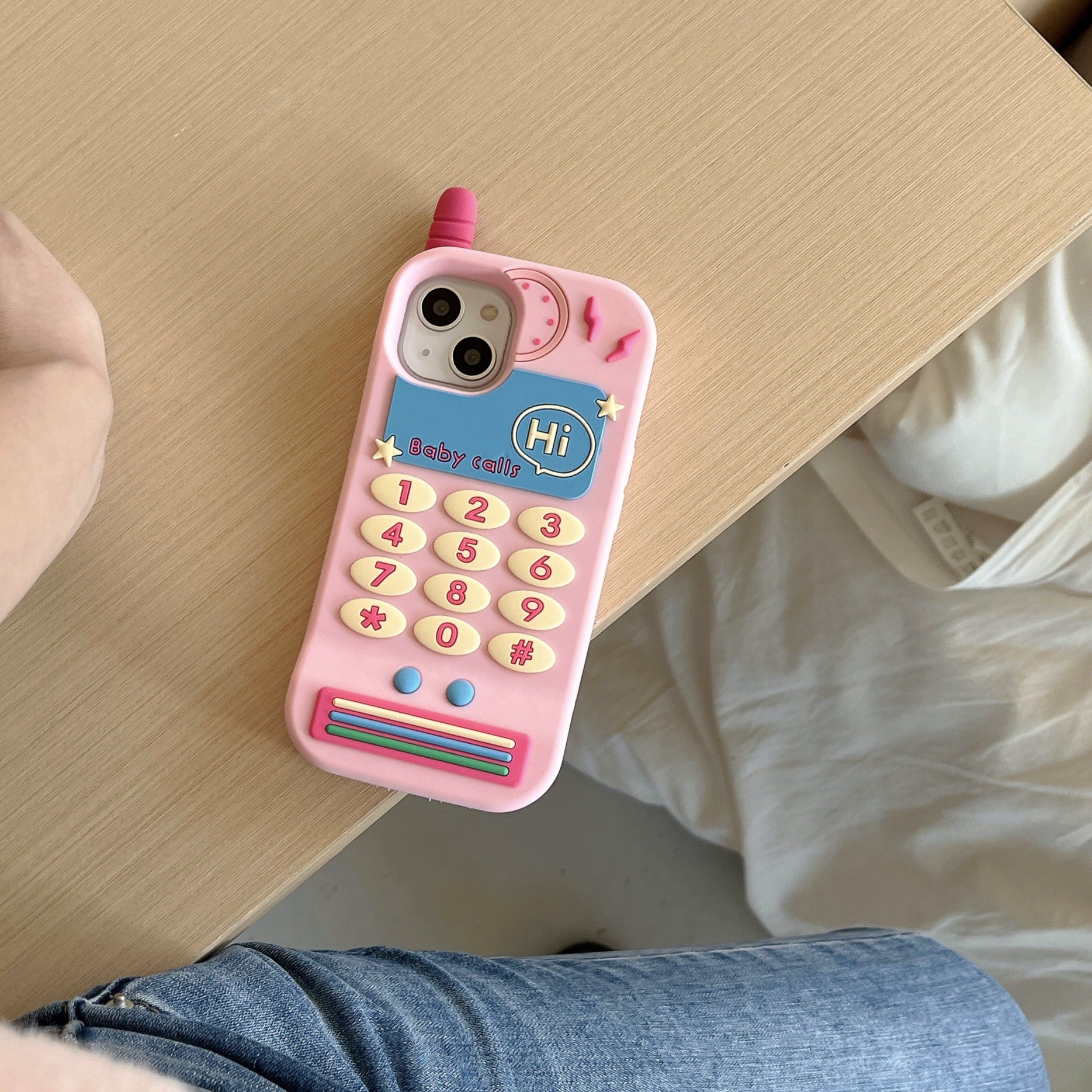 Suitable for Apple 15pro pink cellular phone phone case iphone14/13/12 girl silicone 3D cute