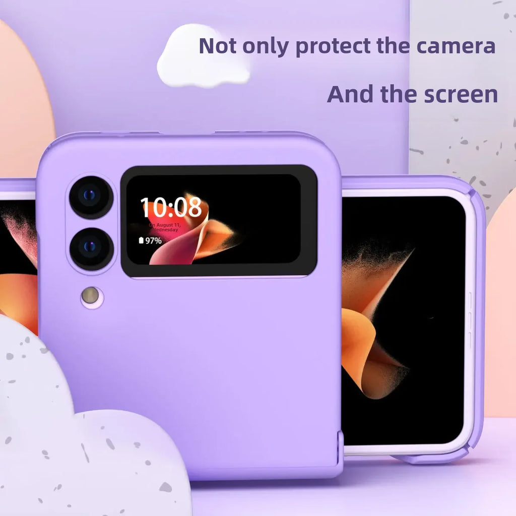 Applicable to Samsung ZFlip3 phone case foldable screen all-inclusive drop-resistant FLIP5g macaron protective case skin feeling ultra-thin