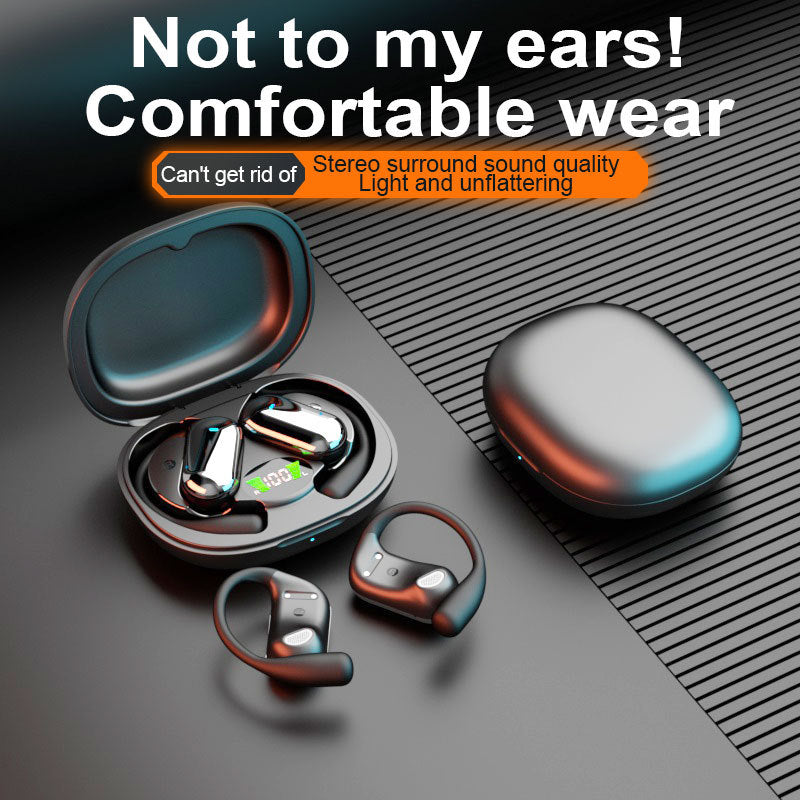 Cross-border wireless headset open Non in-ear ultra-long life battery noise-reduction Bluetooth headset universal ear-mounted Sports Headset