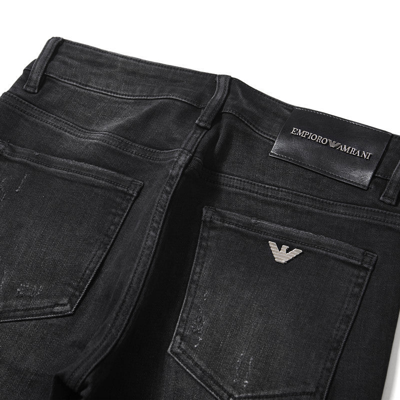 Spring and Autumn cross-border European goods stretch jeans men's European fashion brand slim fit men's jeans Denim pants men's clothing skinny pants