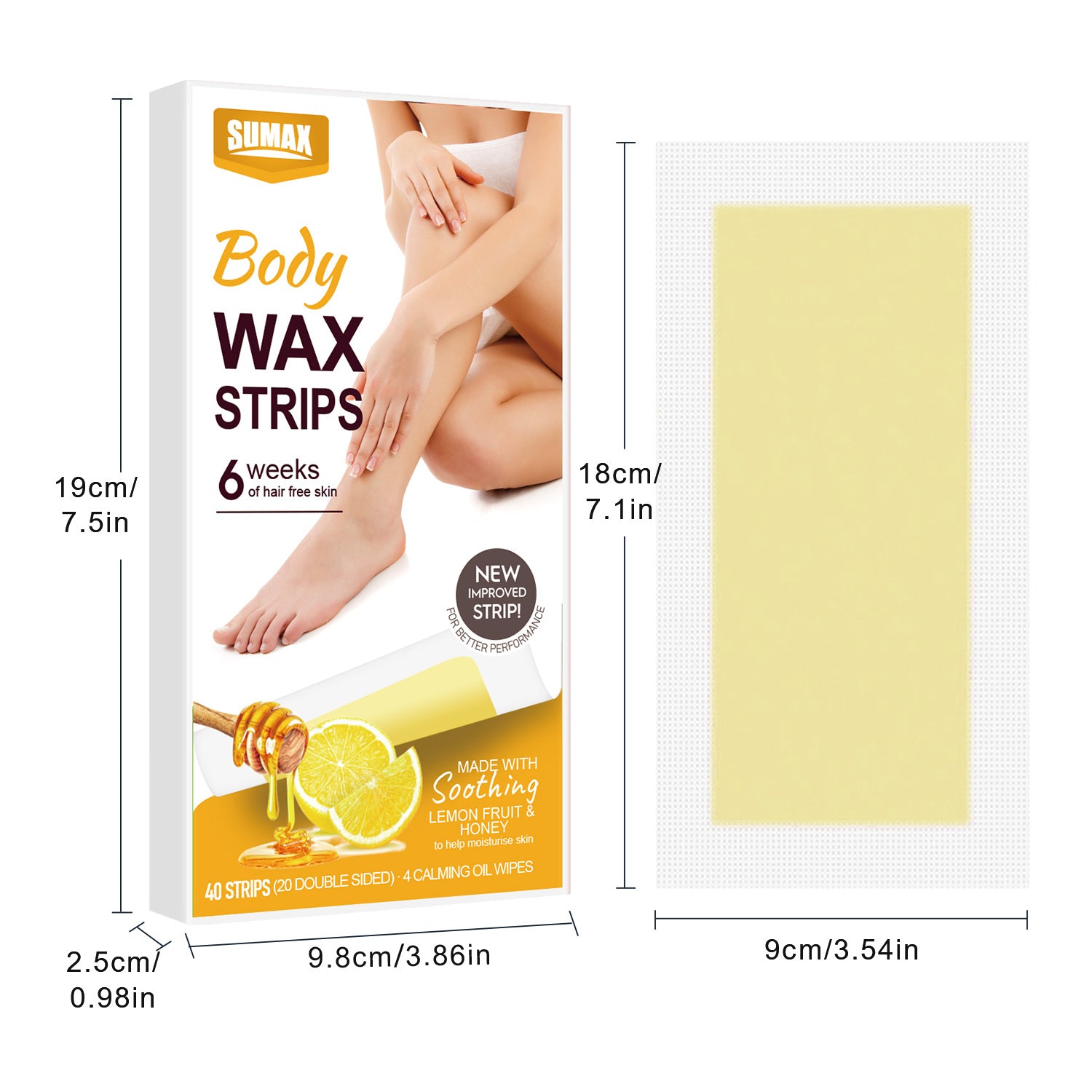 SUMAX cross-border export English packaging amazon temu40 pieces lemon honey large wax paper