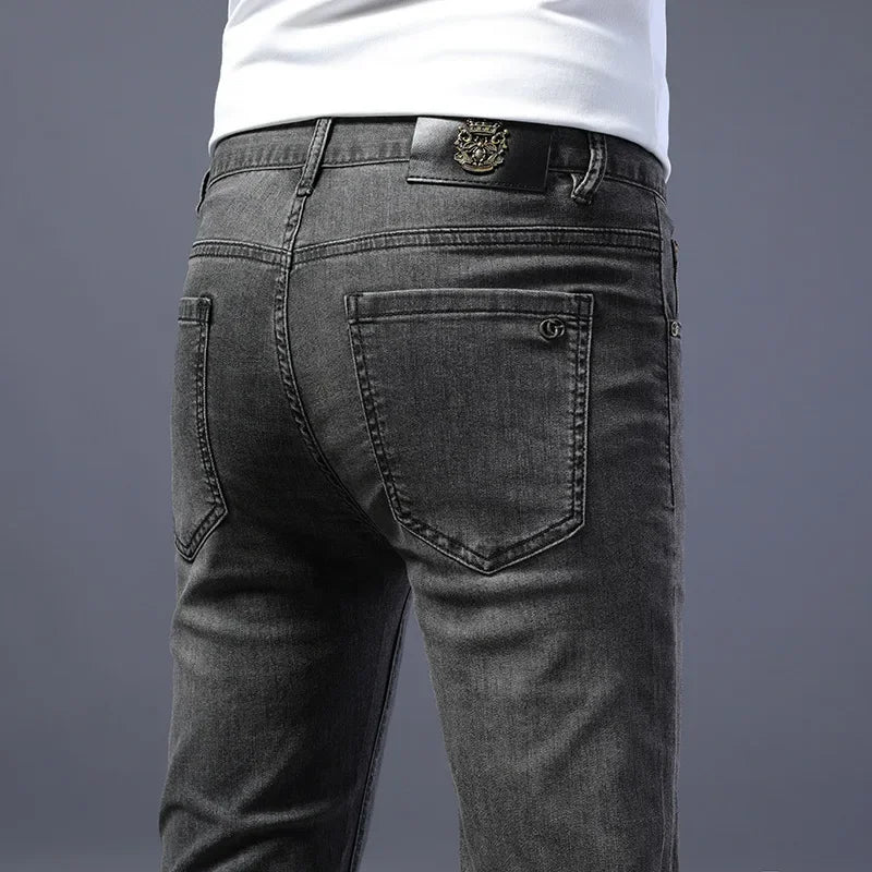 Spring and Autumn New elastic men's jeans slim men's jeans men's European fashion brand long pants 212