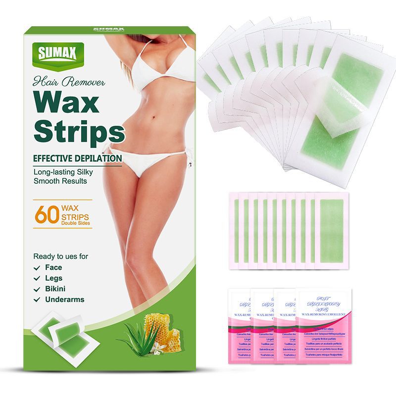 American local in stock SUMAX English packaging amazon temu popular hair removal wax paper combination pack 60 pieces