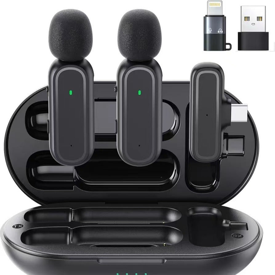Wireless lavalier microphone K60 self-charging warehouse Intelligent Noise reduction clear pickup Wireless Mini small microphone