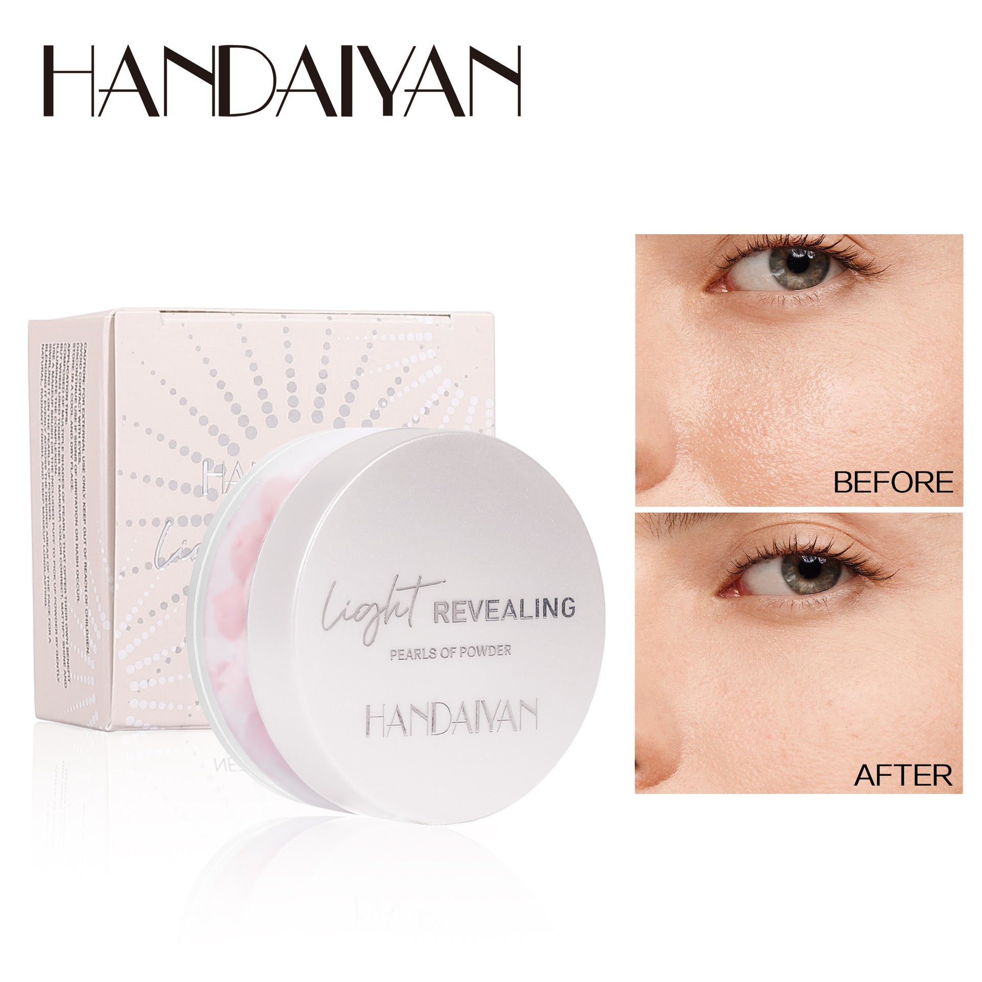 Cross-border makeup loose powder ball five-color highlight repair Pearl handaiyan oil control lasting wholesale finishing powder