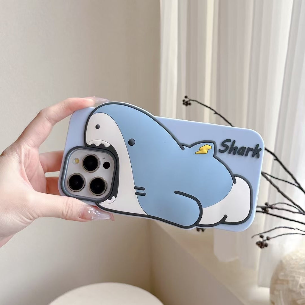 Cartoon cute lightning shark iPhone16 Apple 15 for 13/14pro max phone case phone case