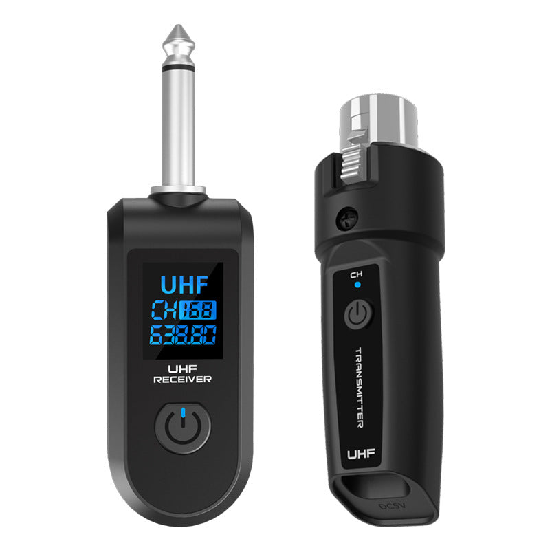 Moving coil wired conversion wireless microphone system Transmit Receive unit musical instrument handheld electrical blowpipe guitar amplifier grenade